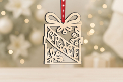 SVG Christmas Luck Grace Ornament Gift Laser Holiday Present Product Image 3
