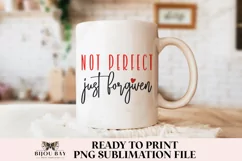 Not Perfect Just Forgiven PNG | Christian Bible Quote Product Image 3