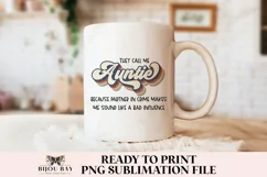 Retro Funny They Call Me Auntie Sublimation PNG Product Image 3