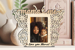 Butterfly SVG Mama and Me Photo Frame Gift Laser Home Decor Product Image 3