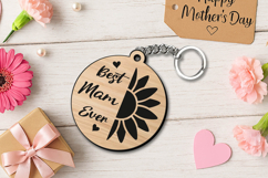 Best Mom Mothers Day Keychain Gift SVG Laser Holiday Mam Mum Product Image 3