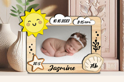Summer Vibes Baby Photo Frame SVG Sign Newborn Picture Gift Product Image 3