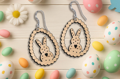 Easter Bunny Earring Laser SVG Gift Present Egg Beads Rabbit Product Image 3