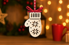 Newbron Baby Gloves SVG Christmas Ornament Laser Present Product Image 3