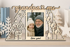 Ho-Ho-Ho Deer Grandpa and Me SVG Christmas Gift Photo Frame Product Image 3
