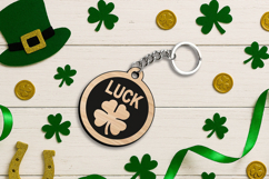 SVG Lucky Charm Keychain St. Patrick's Day Laser Four-leaf Product Image 2