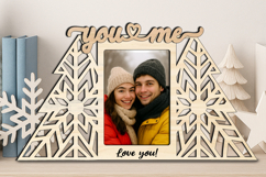 Christmas Tree Winter You and Me SVG Love Romantic Pic Frame Product Image 3