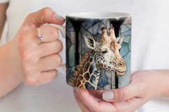 Stained Glass Giraffe Mug Sublimation Wrap Product Image 3