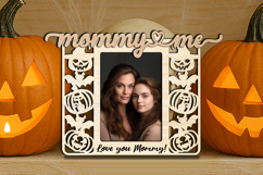 Halloween SVG Mommy and Me Photo Frame Kids Laser Gift Ghost Product Image 3