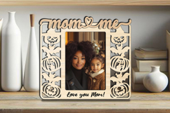 Halloween Mom and Me SVG Photo Frame Laser Gift Kids Ghost Product Image 2