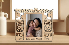 SVG Safari Giraffe Nana and Me Photo Frame Gift Laser Kids Product Image 3