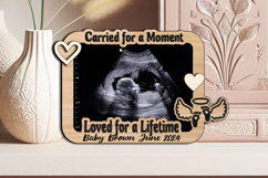 Memorial Ultrasound SVG Magnet Picture Frame Baby Sonogram Product Image 1