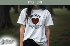 Gothic Heart Thorns PNG | Empowerment Quote | Stronger Than Product Image 4