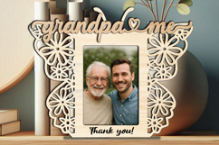 Butterfly Grandpa and Me SVG Photo Frame Home Laser Present Product Image 3