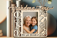 Summer Vibes Grandma and Me SVG Laser Gift Photo Frame Kids Product Image 3