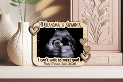 Hi Grandpa and Grandma SVG Ultrasound Sonogram Baby Frame Product Image 2
