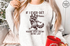 If I Ever Get Rabies Cowboy Raccoon Sarcastic Animal Quote Product Image 3