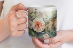 Cute Cat Mug Sublimation | Watercolor Mug Wrap 11 &amp; 15 oz Product Image 3