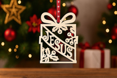 Laser SVG Decor Jesus Christmas Ornament Gift Luck Holiday Product Image 2