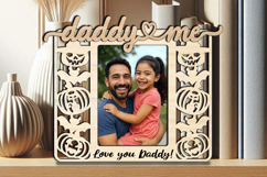 Halloween SVG Daddy and Me Photo Frame Kids Laser Ghost Cat Product Image 3