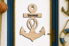 Nautical SVG Letter V Door Hanger Family Sea Anchor Alphabet Product Image 3