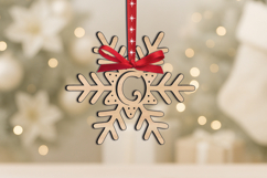 Holiday Letter C Christmas Ornament Alphabet Monogram Laser Product Image 3