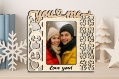 Penguin Christmas Winter You &amp; Me SVG Love Romantic Holiday Product Image 3