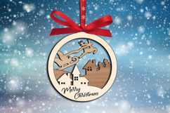 Ho-Ho-Ho Santa Claus SVG Merry Christmas Ornament Laser Gift Product Image 2