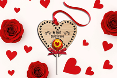 SVG Romantic Lollipop Present Valentine Day Laser Love Gift Product Image 3