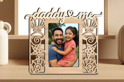 Daddy and Me SVG Seashell Frame Photo Kids Laser Nautical Product Image 3