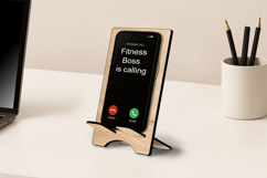 Fitness Bodybuilding Boss Phone Holder SVG Laser Digital Product Image 2