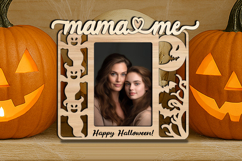 Halloween SVG Mama &amp; Me Photo Frame Scary Spooky Laser Gift Product Image 3