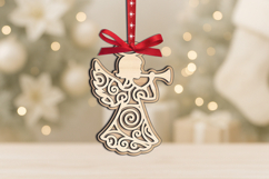 SVG Holy Angel Christmas Tree Ornament Laser Holiday Gift Product Image 3