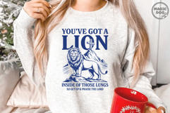You&#039;ve Got A Lion Inside Of Those Lungs|Lion Jesus SVG Product Image 2