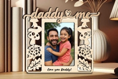 Fall Autumn SVG Daddy Me Photo Frame Kids Laser Child Gift Product Image 3