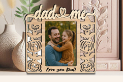 SVG Halloween Dad and Me Photo Frame Laser Gift Child Scary Product Image 3