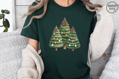 Watercolor Christmas Tree PNG|Holiday Festive Winter Tree Product Image 3