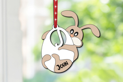 SVG Easter Basket Name Tag Letter J Gift Bunny Laser Present Product Image 3