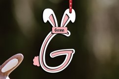 SVG Letter G Easter Laser Basket Tag Ornament Bunny Tail Product Image 3