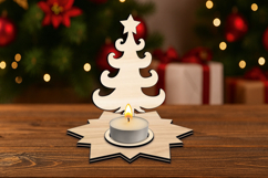 Christmas Holiday Tree SVG Candle Holder Winter Design Gift Product Image 3