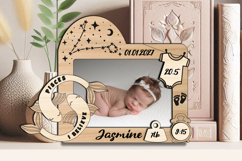 SVG Pisces Baby Photo Frame Zodiac Present Newborn Pic Laser Product Image 3