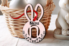 SVG Easter Letter N Laser Bunny Basket Tag Ornament Flowers Product Image 3