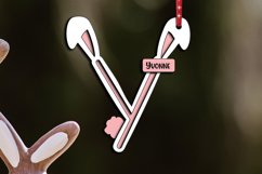 Laser Cut Letter Y Easter Basket Tag Ornament SVG Bunny Gift Product Image 3