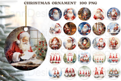 3D Christmas Ornaments Sublimation, Santa Christmas Ornament Product Image 1