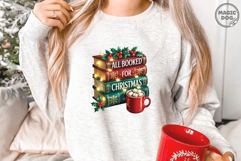All Booked for Christmas|Cozy Book Lover|Christmas Teacher Product Image 2