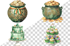 Watercolor St Patricks Day | shamrock clover leprechaun hat Product Image 3