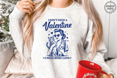 Retro Cat Mom Valentine Tabby Cat Lover|Anti Vlentine SVG Product Image 4