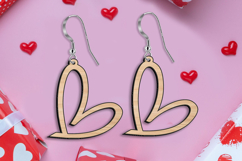 Intricate Love Heart Earring Valentine's Day SVG Laser Gift Product Image 3
