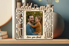 Autumn Dad and Me SVG Photo Frame Laser Season Gift Child Product Image 3