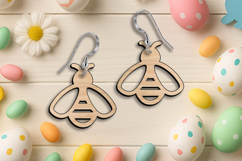 Bee Easter Earring SVG Laser Accessory Gift Wasp Insect Home Product Image 3